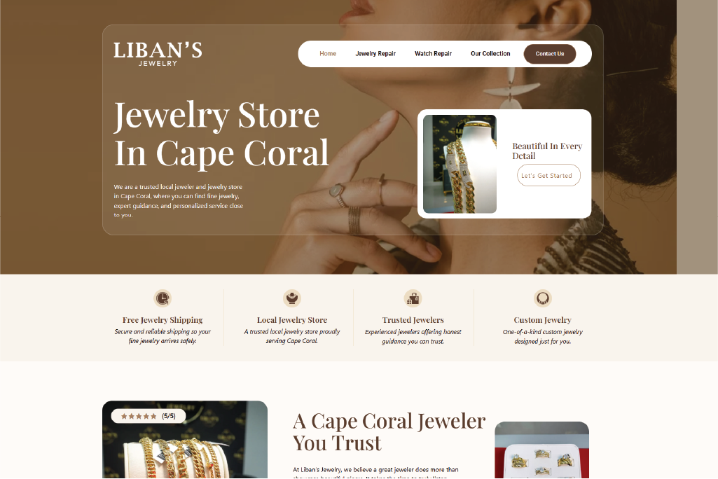 Liban’s Jewelry website – jewelry store in Cape Coral
